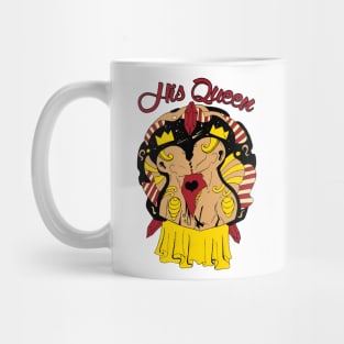 Red Gold Lovers Kiss - His Queen Mug